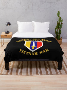 Army - US Army Vietnam - USARV - Vietnam War Throw Blanket