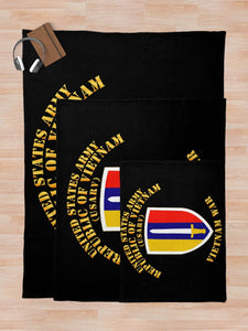 Army - US Army Vietnam - USARV - Vietnam War Throw Blanket