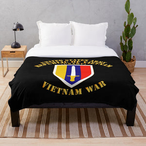 Army - US Army Vietnam - USARV - Vietnam War Throw Blanket