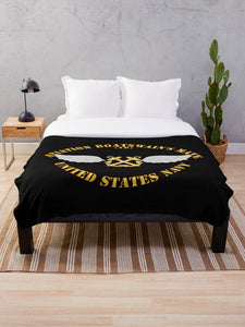 Navy - Rate - Aviation Boatswain's Mate - Gold Anchor w Txt Throw Blanket