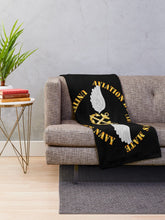 Load image into Gallery viewer, Navy - Rate - Aviation Boatswain&#39;s Mate - Gold Anchor w Txt Throw Blanket
