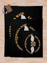 Load image into Gallery viewer, Navy - Rate - Aviation Boatswain&#39;s Mate - Gold Anchor w Txt Throw Blanket
