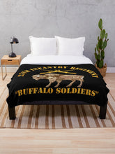 Load image into Gallery viewer, Army - 25th Infantry Regiment - Buffalor Soldiers w 25th Inf Branch Insignia Throw Blanket
