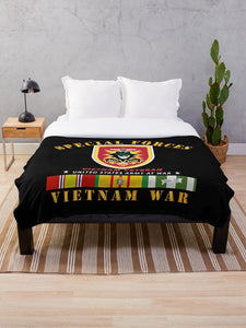 Army - Special Forces - MACV SOG VN SVC V1 Throw Blanket