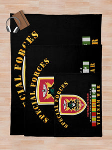 Army - Special Forces - MACV SOG VN SVC V1 Throw Blanket