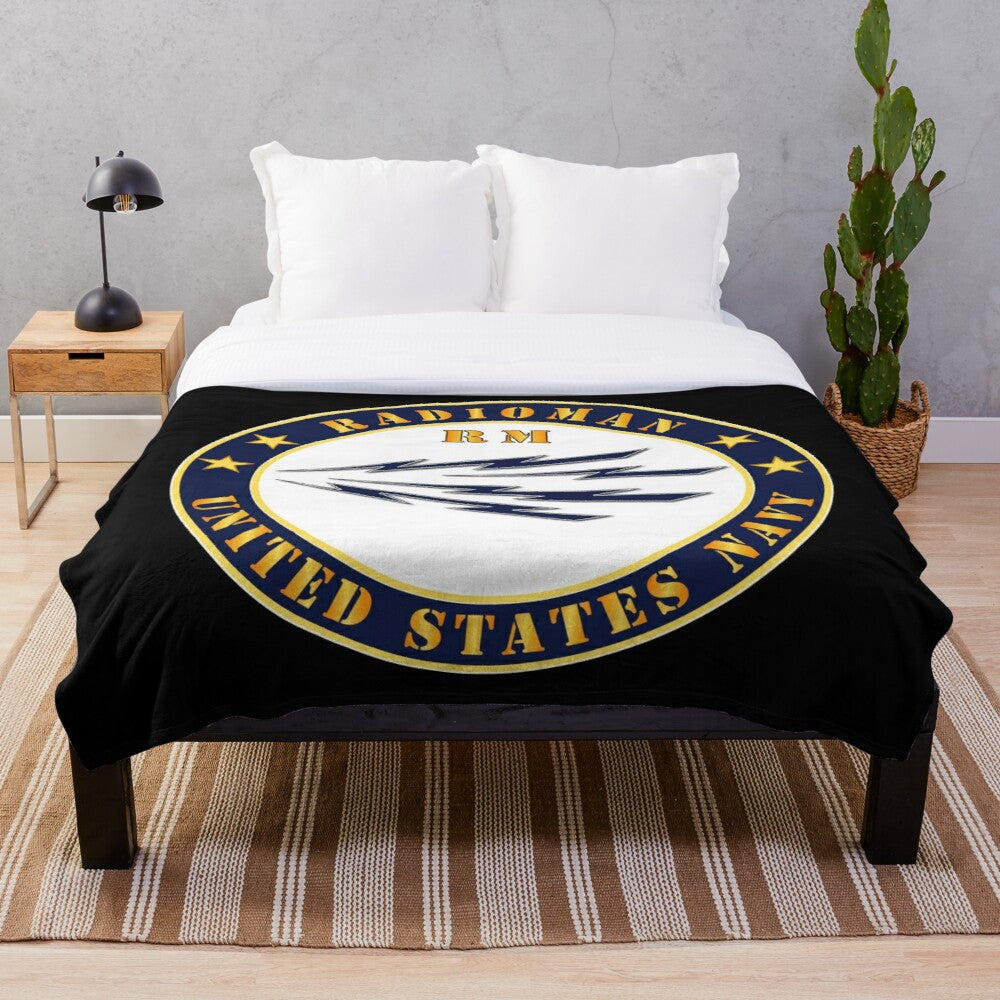 Navy - Radioman - RM - US Navy Throw Blanket