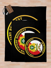 Load image into Gallery viewer, Army - 2nd Cavalry Regiment DUI - Red White - Always Ready Throw Blanket
