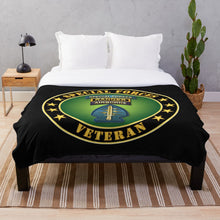 Load image into Gallery viewer, Army - Special Forces - Ranger Veteran Throw Blanket
