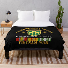 Load image into Gallery viewer, Army - 18th MP Brigade - Sentry Dogs Tab - Vietnam w VN SVC Throw Blanket
