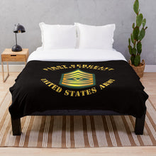 Load image into Gallery viewer, Army - First Sergeant - 1SG - Combat Veteran Throw Blanket
