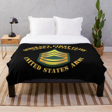 Load image into Gallery viewer, Army - Sergeant First Class - SFC - Combat Veteran Throw Blanket
