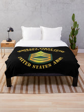 Load image into Gallery viewer, Army - Sergeant First Class - SFC - Combat Veteran Throw Blanket
