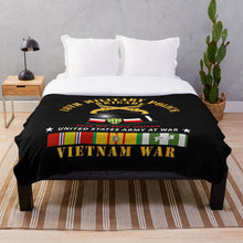 Load image into Gallery viewer, Army - 18th MP Brigade - Helmet - Vietnam w SVCV1 Throw Blanket
