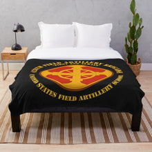 Load image into Gallery viewer, Army - 428th Field Artillery Bde - US FA School Throw Blanket
