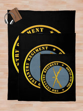 Load image into Gallery viewer, Army - 3rd Infantry Regiment -The Old Guard w Inf Branch Throw Blanket
