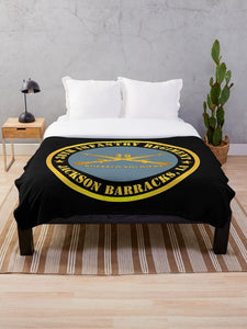 Army - 38th Infantry Regiment - Buffalo Soldiers - Jackson Barracks, LA w Inf Branch Throw Blanket