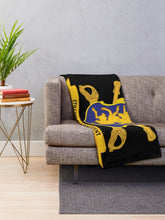 Load image into Gallery viewer, Army - 6th Cavalry Regiment w Br - Ribbon Throw Blanket
