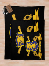 Load image into Gallery viewer, Army - 6th Cavalry Regiment w Br - Ribbon Throw Blanket
