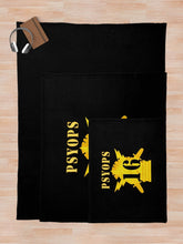 Load image into Gallery viewer, Army - PSYOPS w Branch Insignia - 16th Battalion Numeral Throw Blanket

