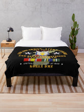Load image into Gallery viewer, Army - 5th Squadron, 17th Cavalry - Camp Pelham - 2nd ID w Map w KOREA SVC Throw Blanket
