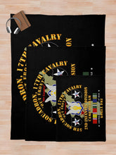 Load image into Gallery viewer, Army - 5th Squadron, 17th Cavalry - Camp Pelham - 2nd ID w Map w KOREA SVC Throw Blanket
