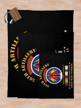 Load image into Gallery viewer, Army - 56th Artillery - Pershing - Nuclear Capable w COLD Svc Medals Throw Blanket
