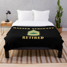 Load image into Gallery viewer, Army - Master Sergeant - MSG - Retired Throw Blanket
