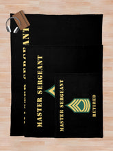 Load image into Gallery viewer, Army - Master Sergeant - MSG - Retired Throw Blanket

